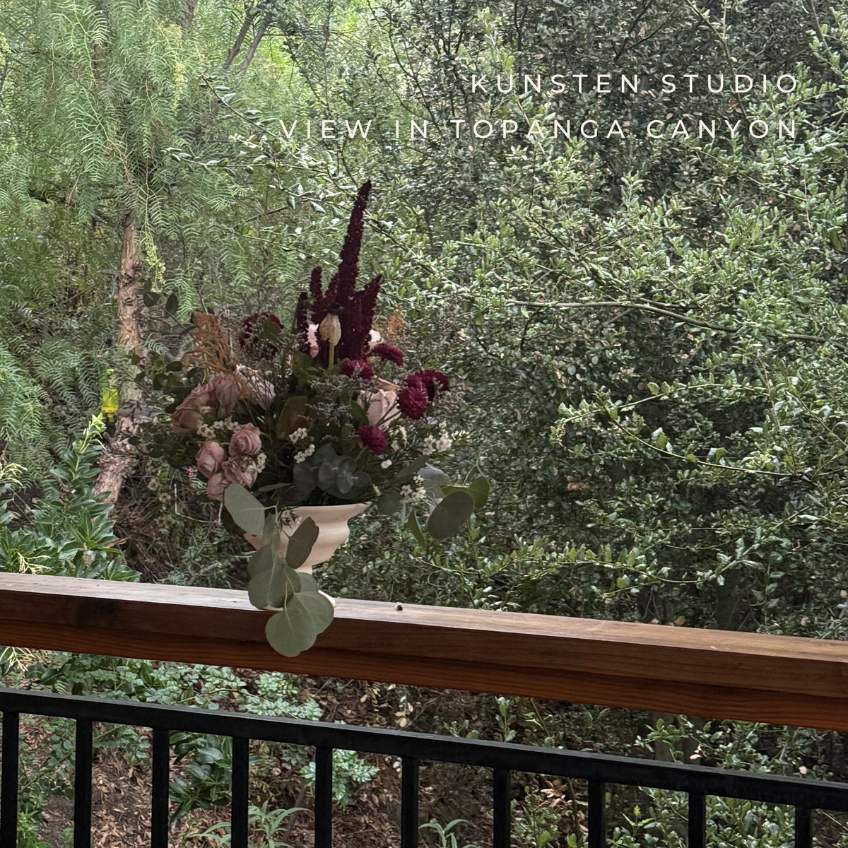 The view from the KUNSTEN studio in Topanga Canyon