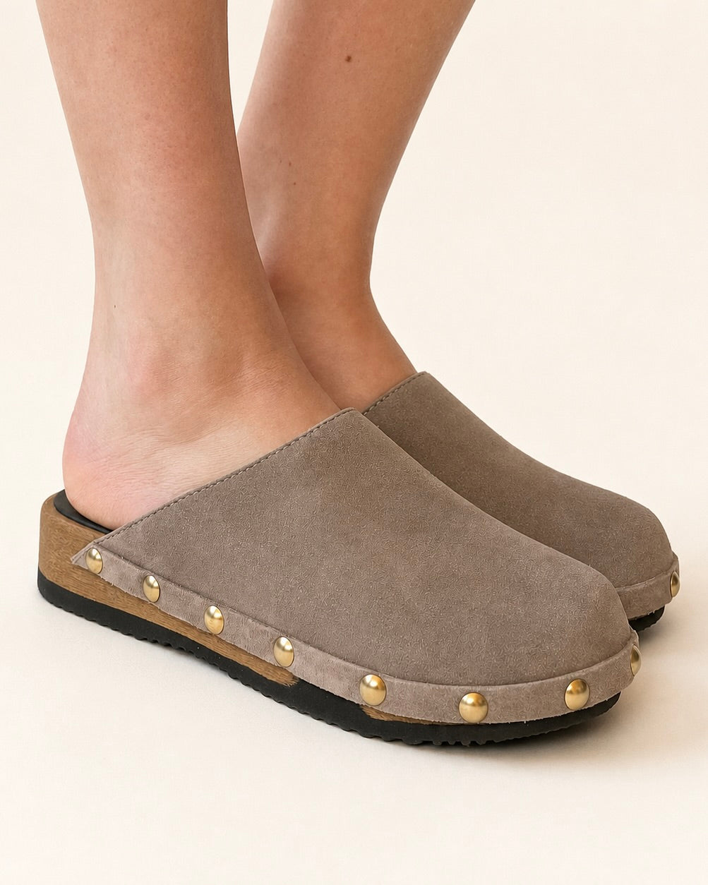 Ella | Taupe Suede Studs