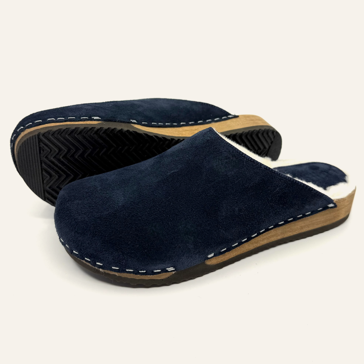 Ella | Midnight Navy Suede x Pure Lambswool