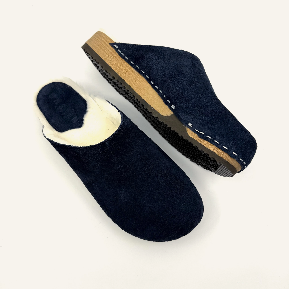 Ella | Midnight Navy Suede x Pure Lambswool