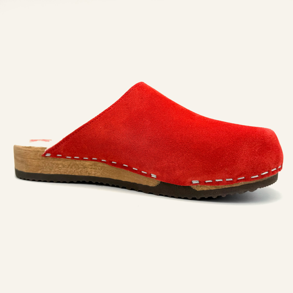 Ella | Postkasse Rød Suede x Pure Lambswool