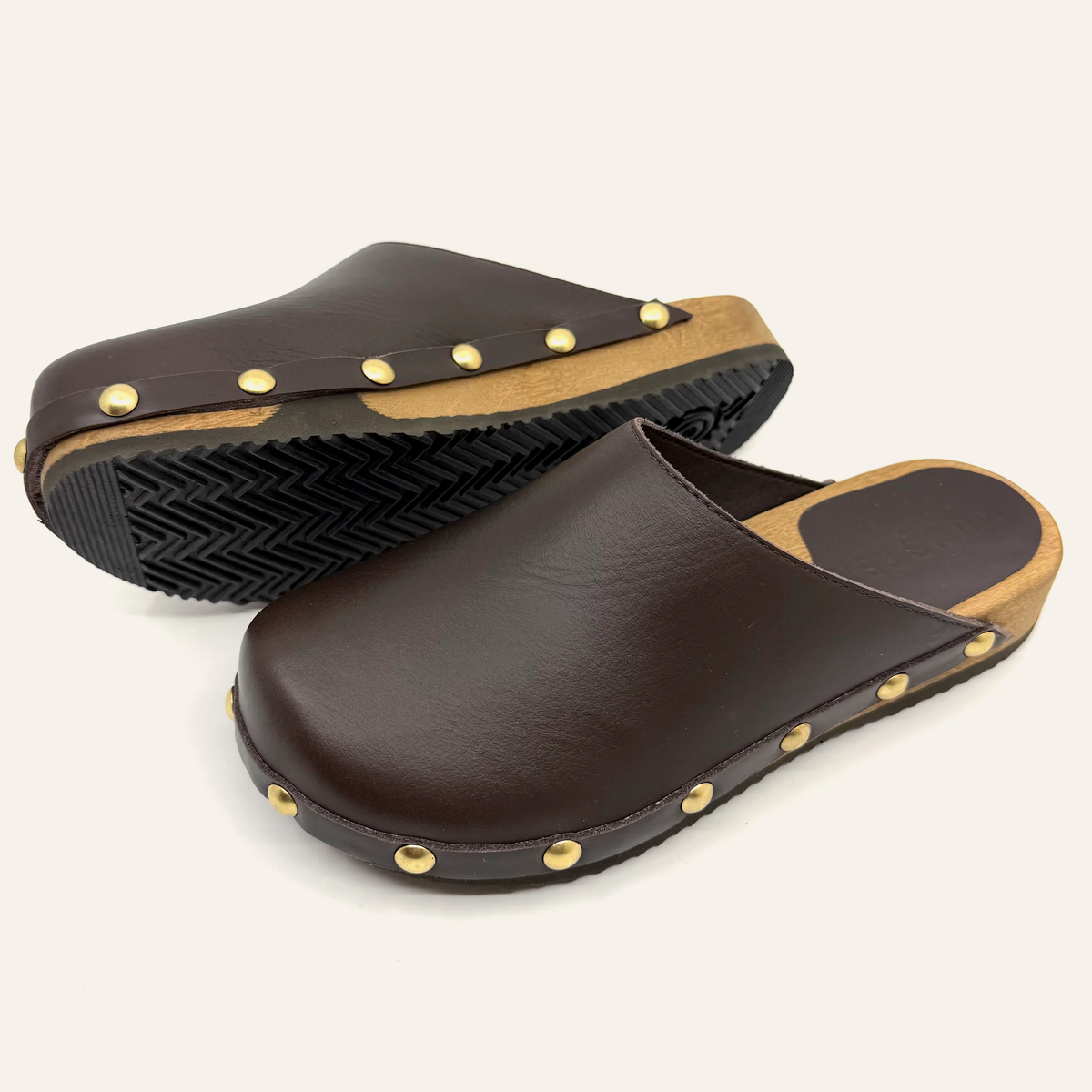 Ella | Rich Brown Leather Studs
