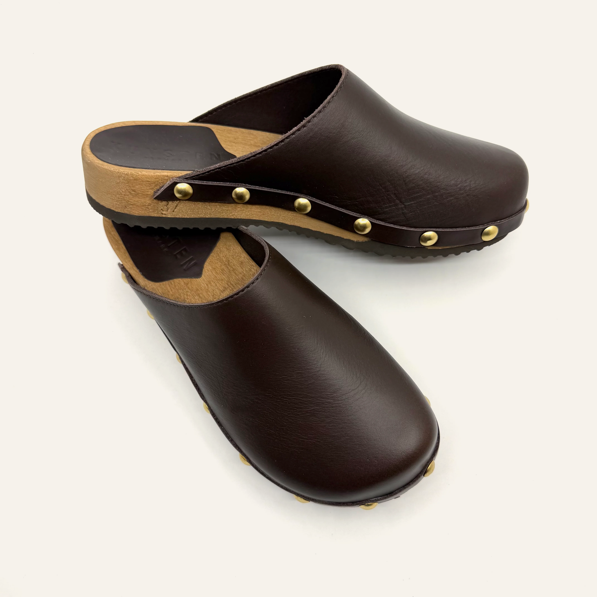 Ella | Rich Brown Leather Studs