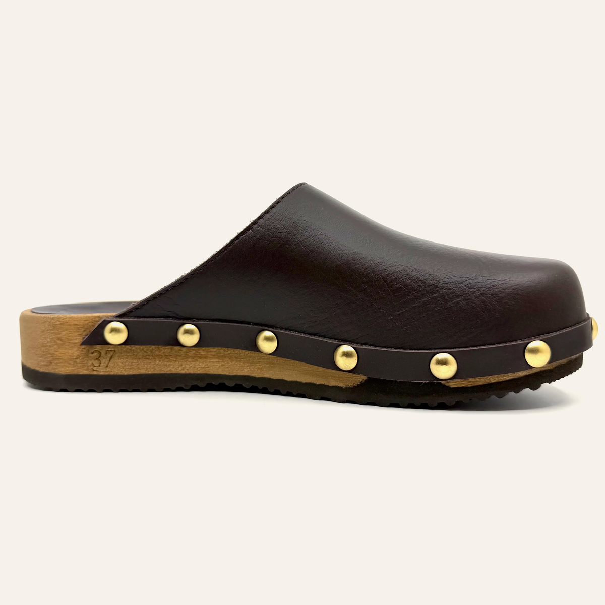 Ella | Rich Brown Leather Studs