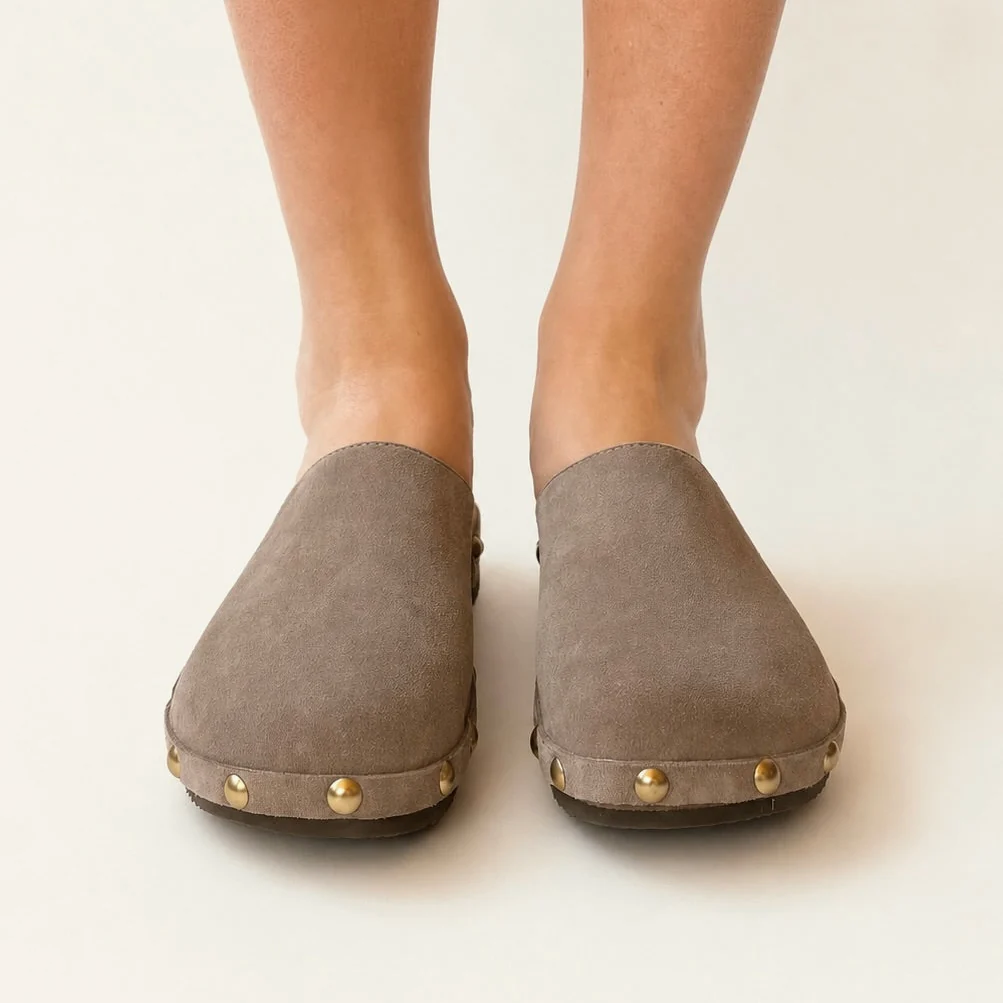 Ella | Taupe Suede Studs