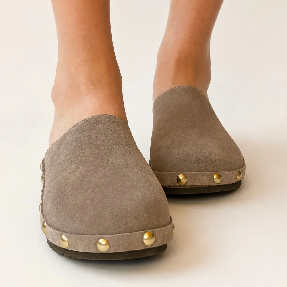 Ella | Taupe Suede Studs