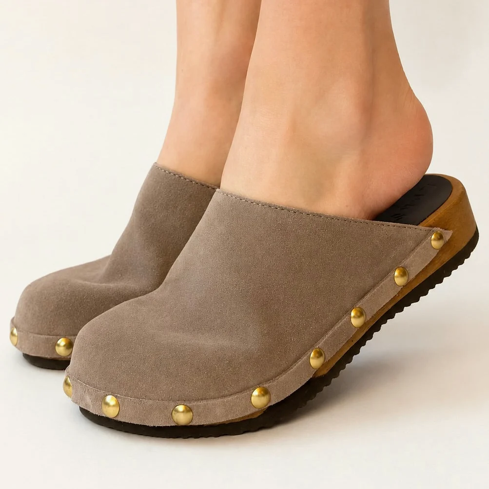 Ella | Taupe Suede Studs