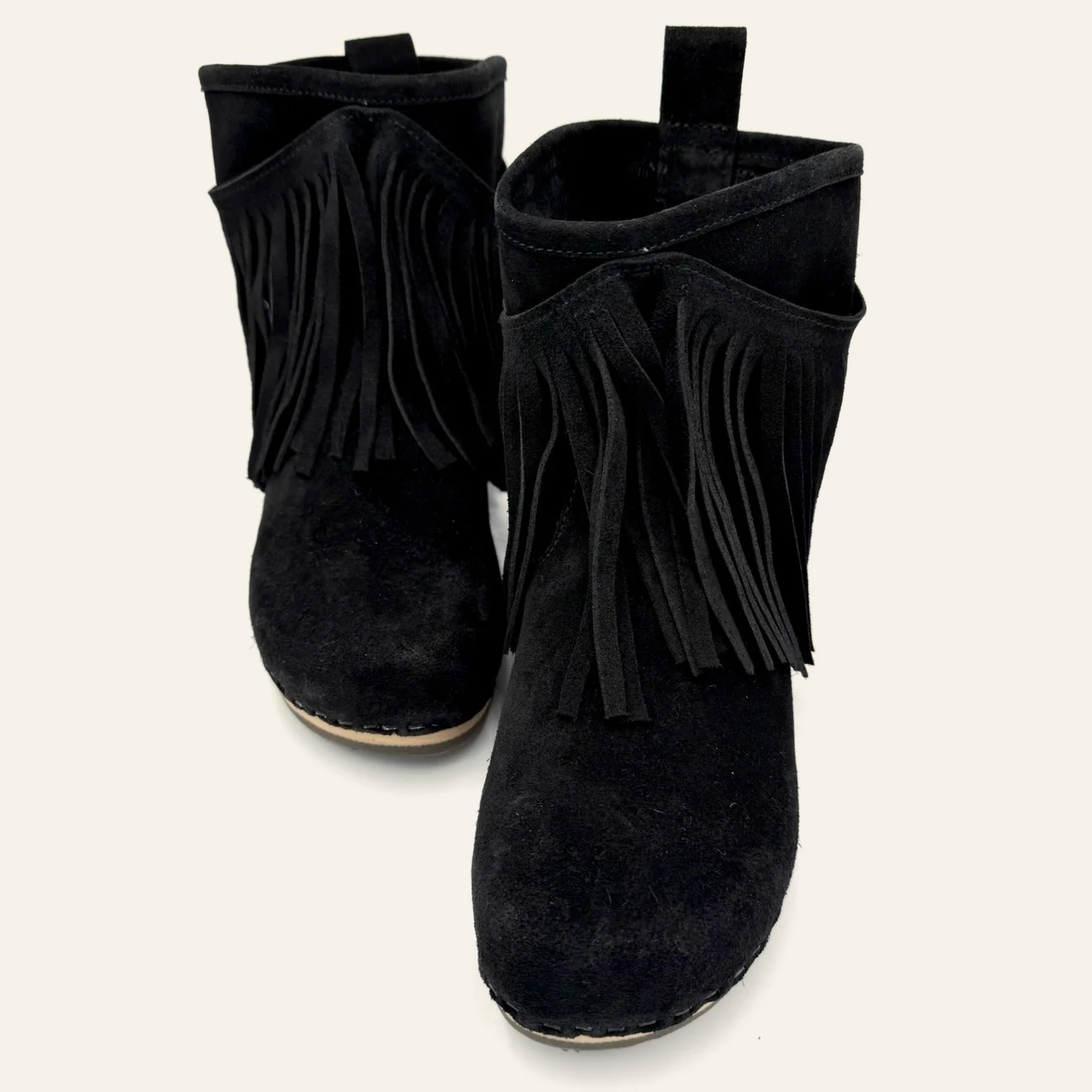 Holly | Black Suede Fringes