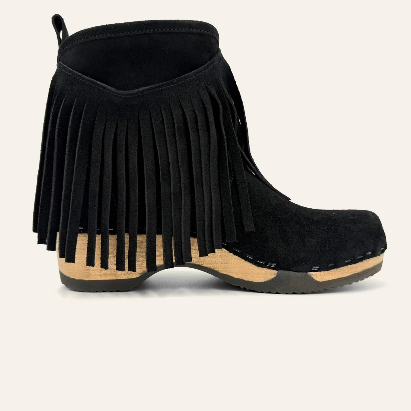 Holly | Black Suede Fringes