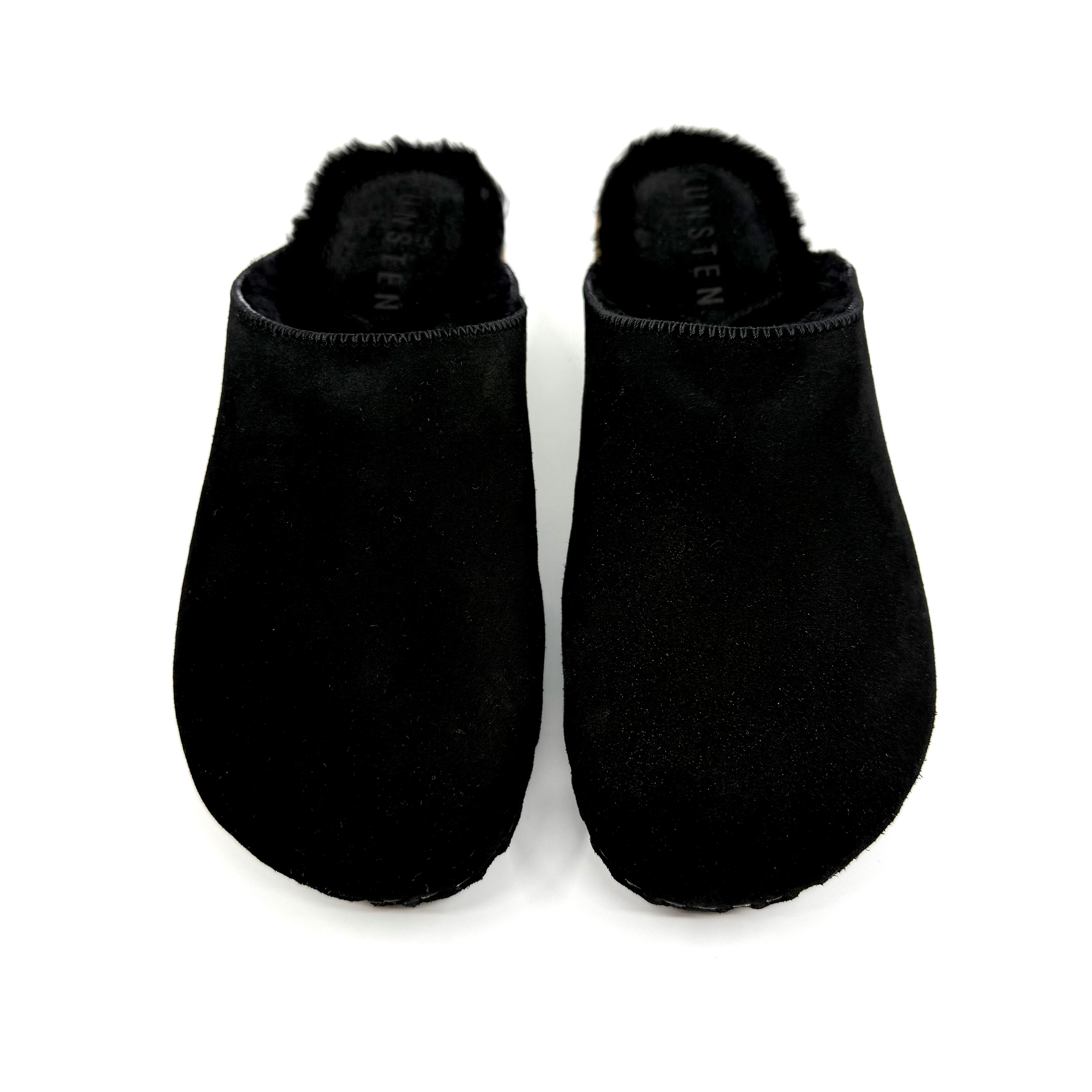 Ella I Black Suede x Black Lambswool Shearling