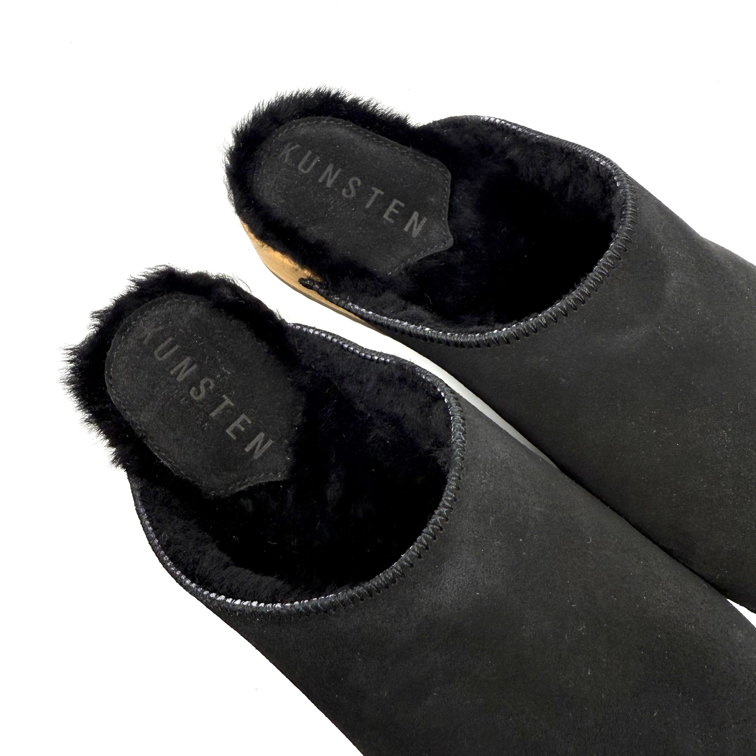 Ella I Black Suede x Black Lambswool Shearling