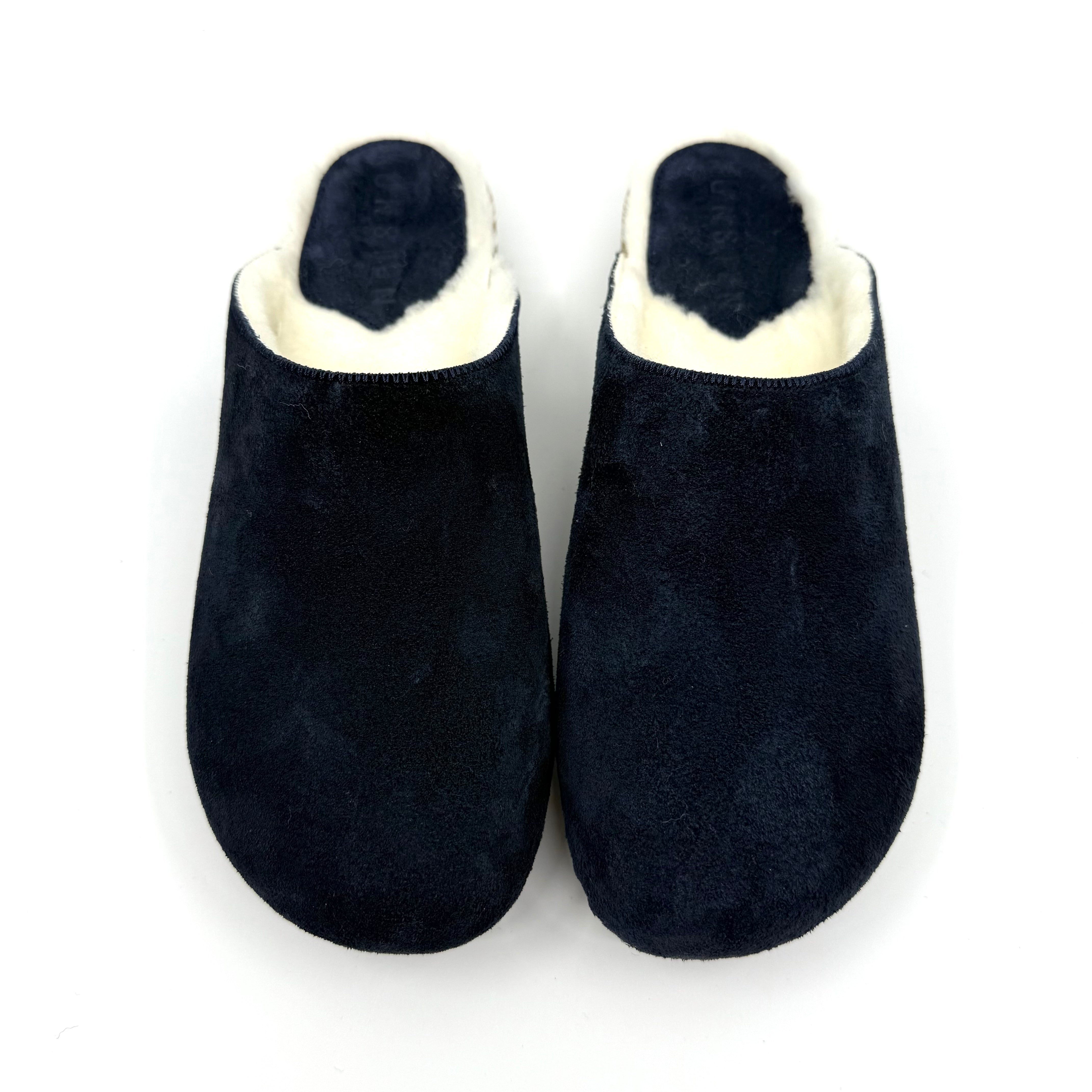 Ella I Midnight Navy Suede x White Lambswool Shearling