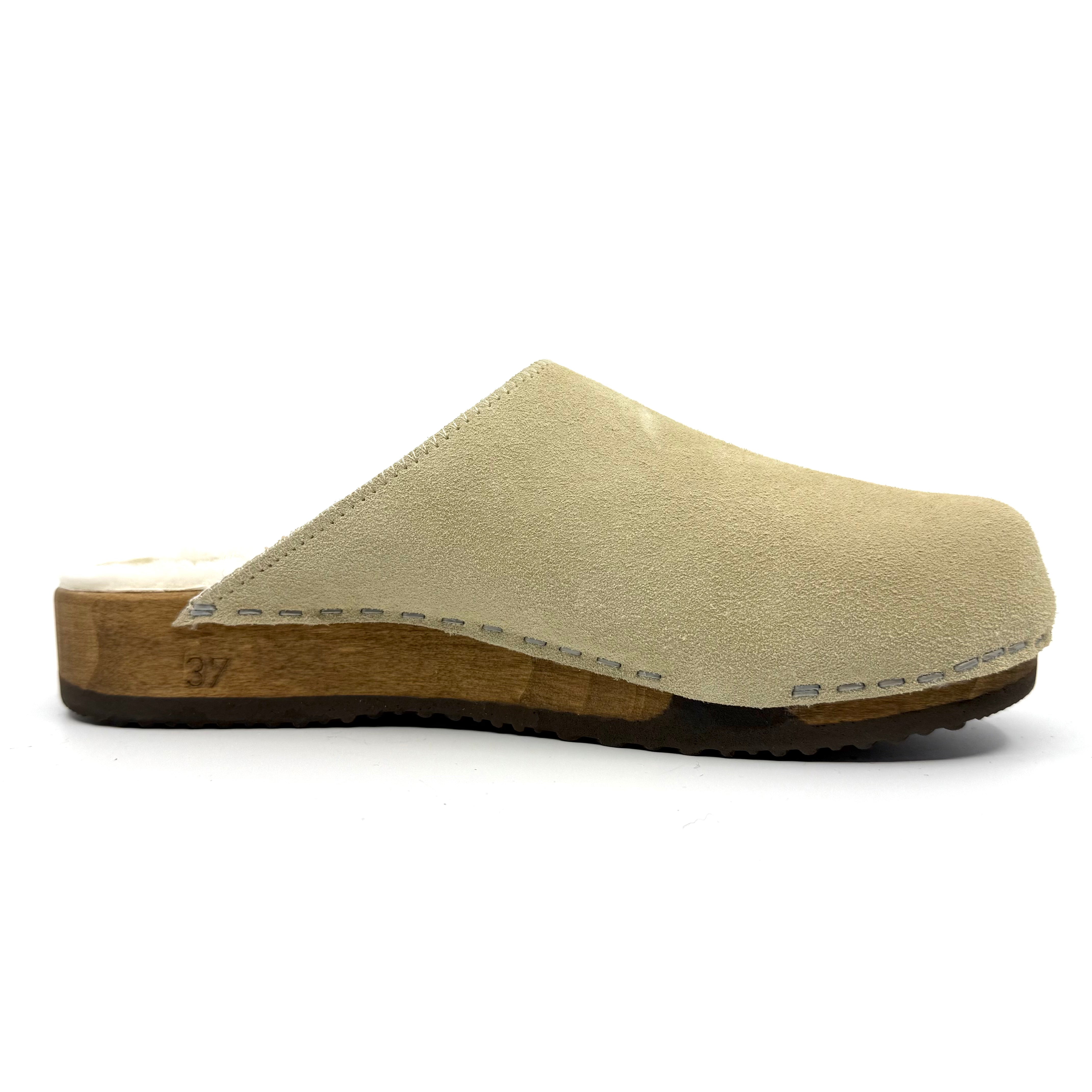 Ella I Beige Suede x White Lambswool Shearling