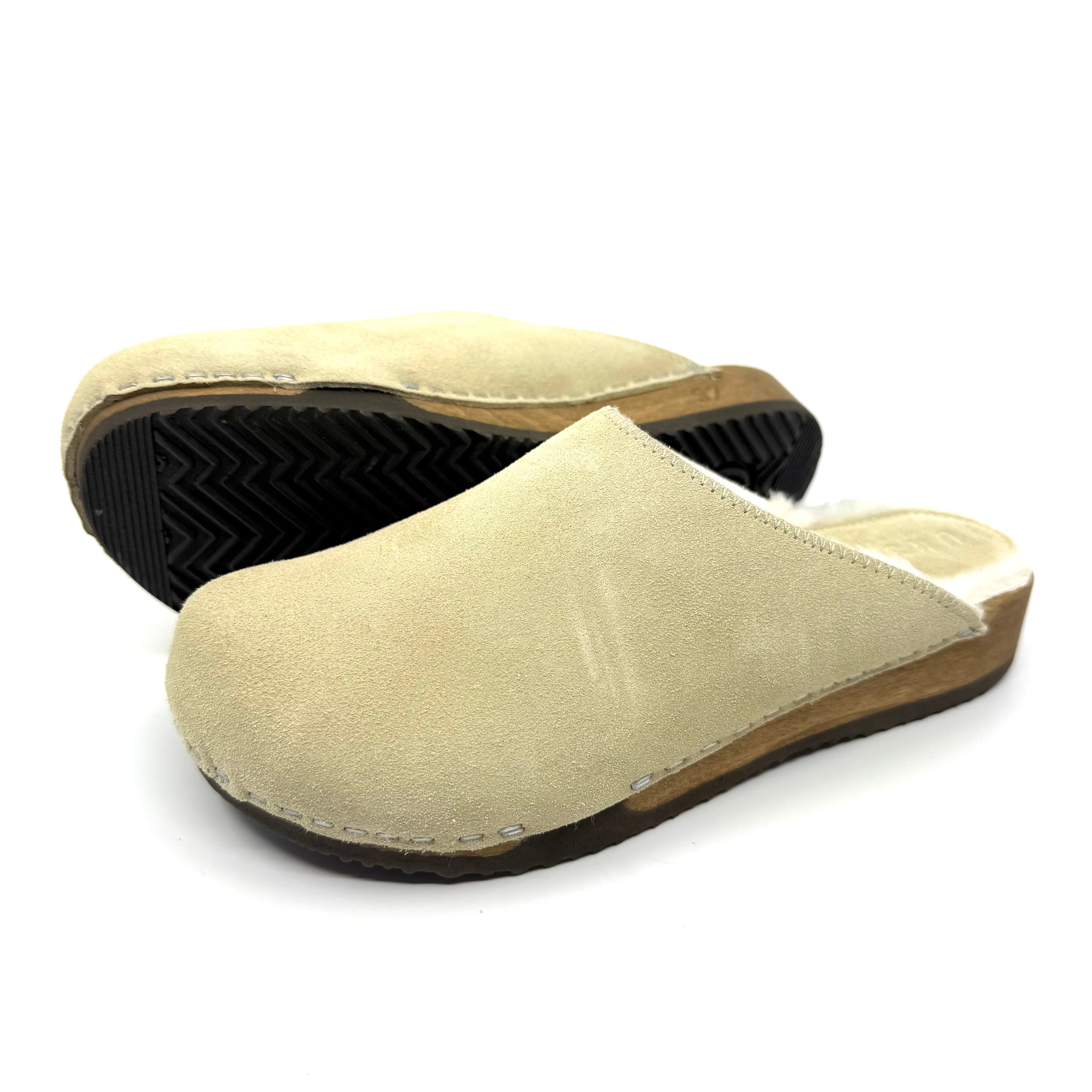 Ella I Beige Suede x White Lambswool Shearling