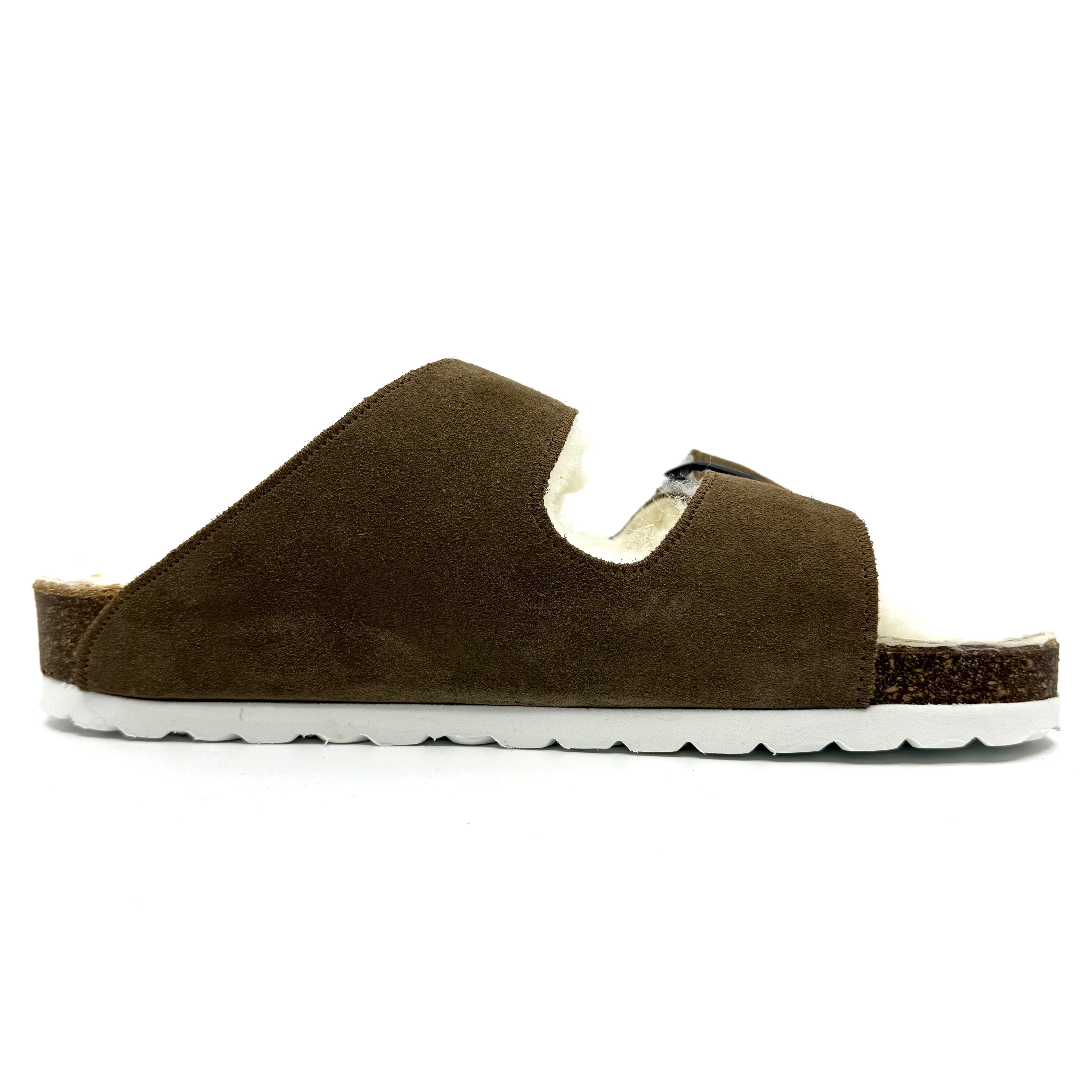 Thora I Umber Suede x Lambswool Shearling