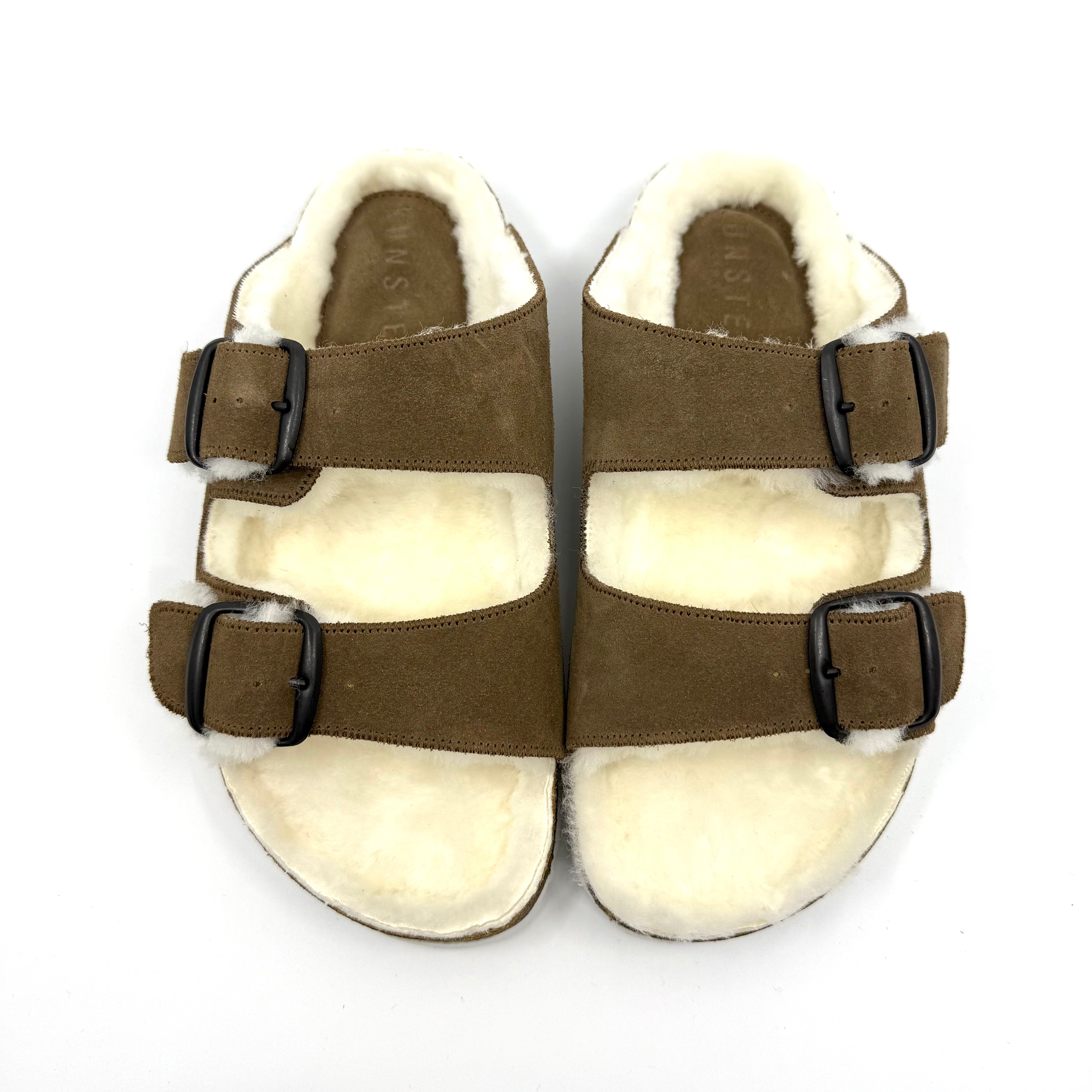 Thora I Umber Suede x Lambswool Shearling