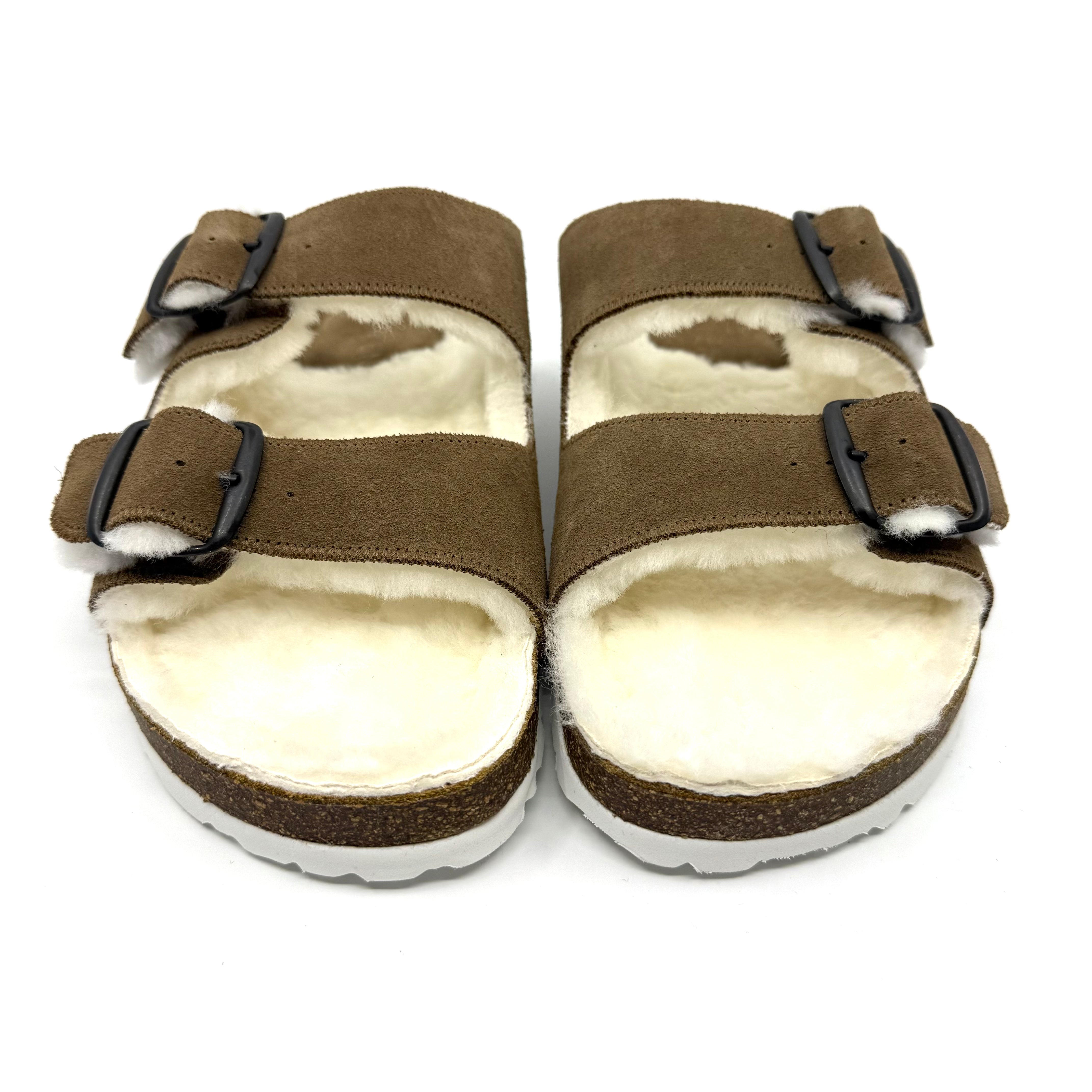 Thora I Umber Suede x Lambswool Shearling