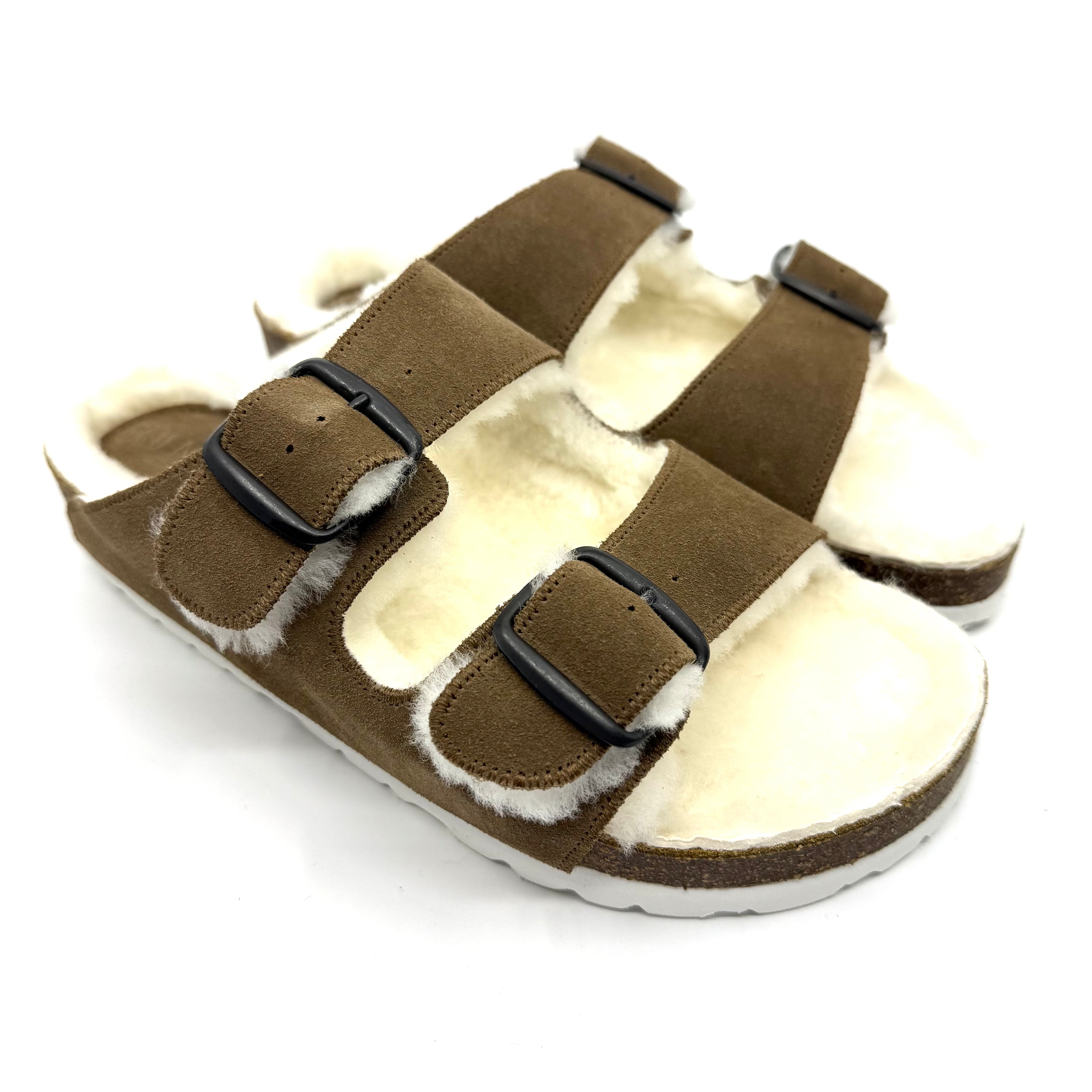 Thora I Umber Suede x Lambswool Shearling