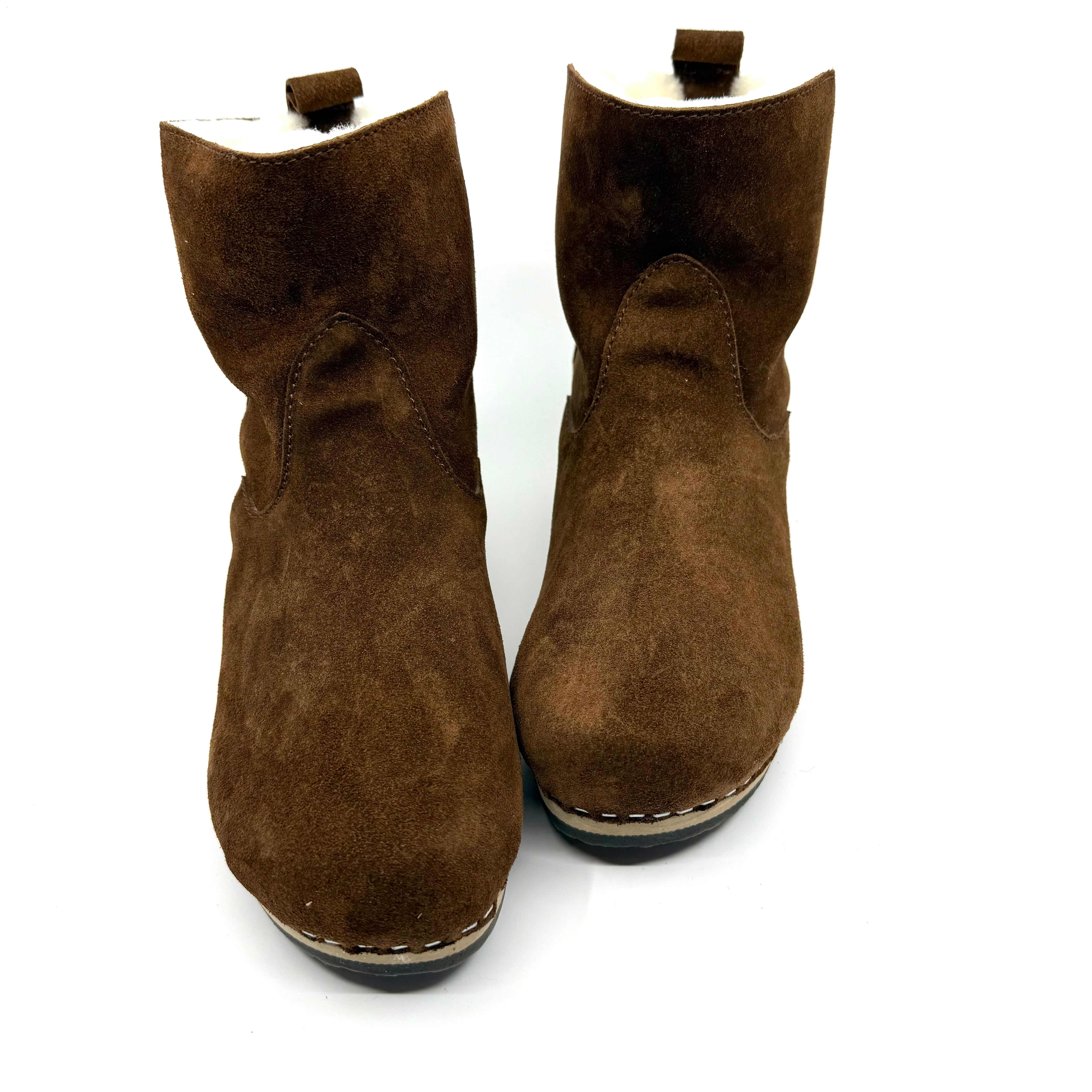 Holly | Chocolate Suede x Lambswool Shearling