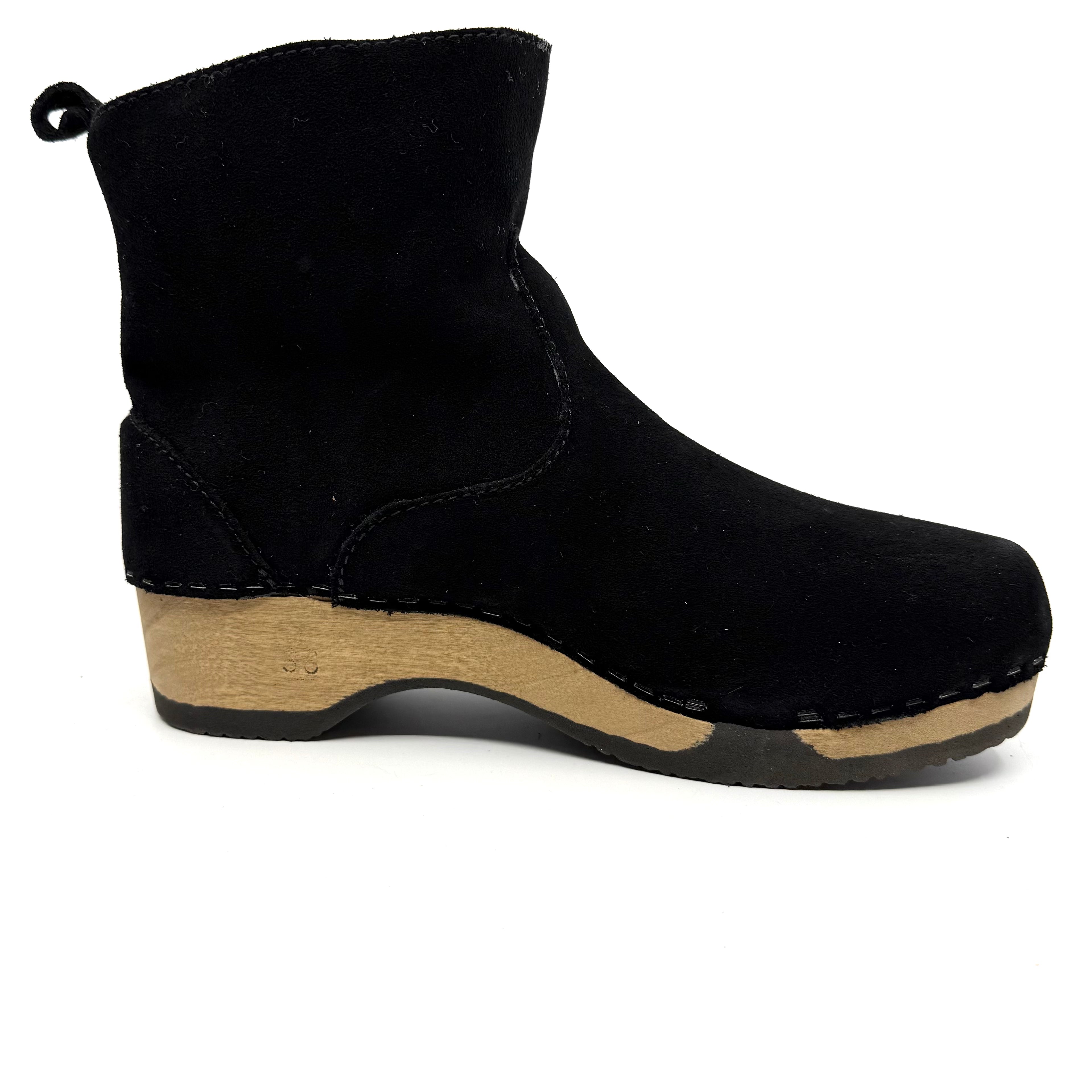 Holly | Black Suede x Lambswool Shearling