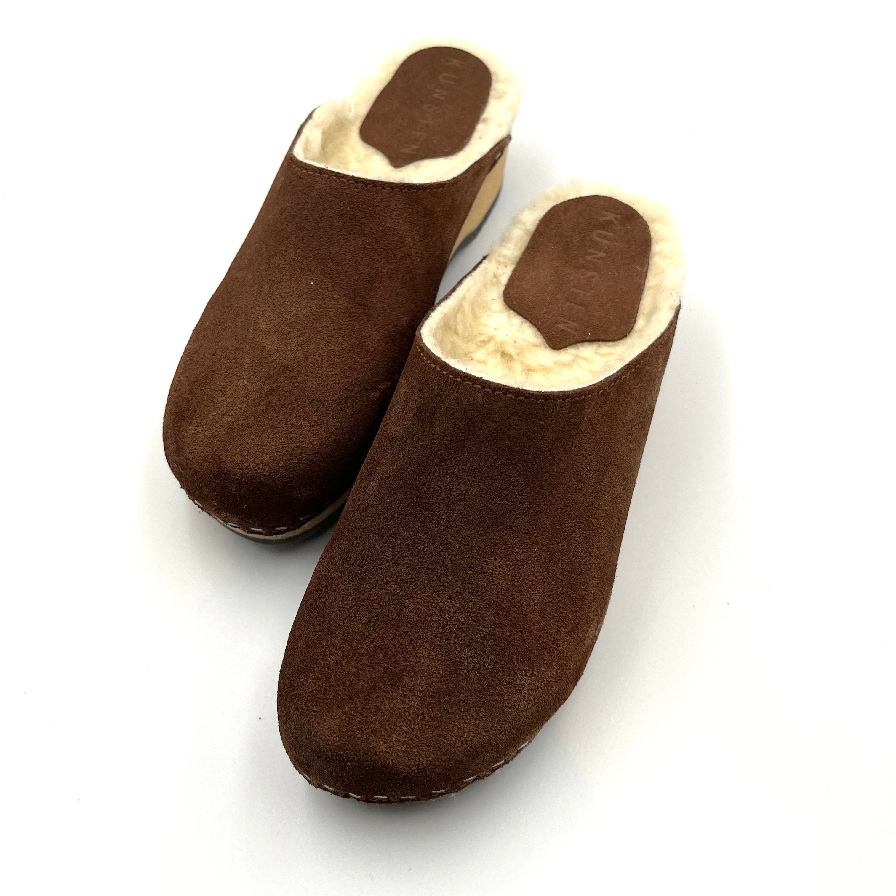 STUDIO SALE | Chocolate Suede Shearling EU37/US7