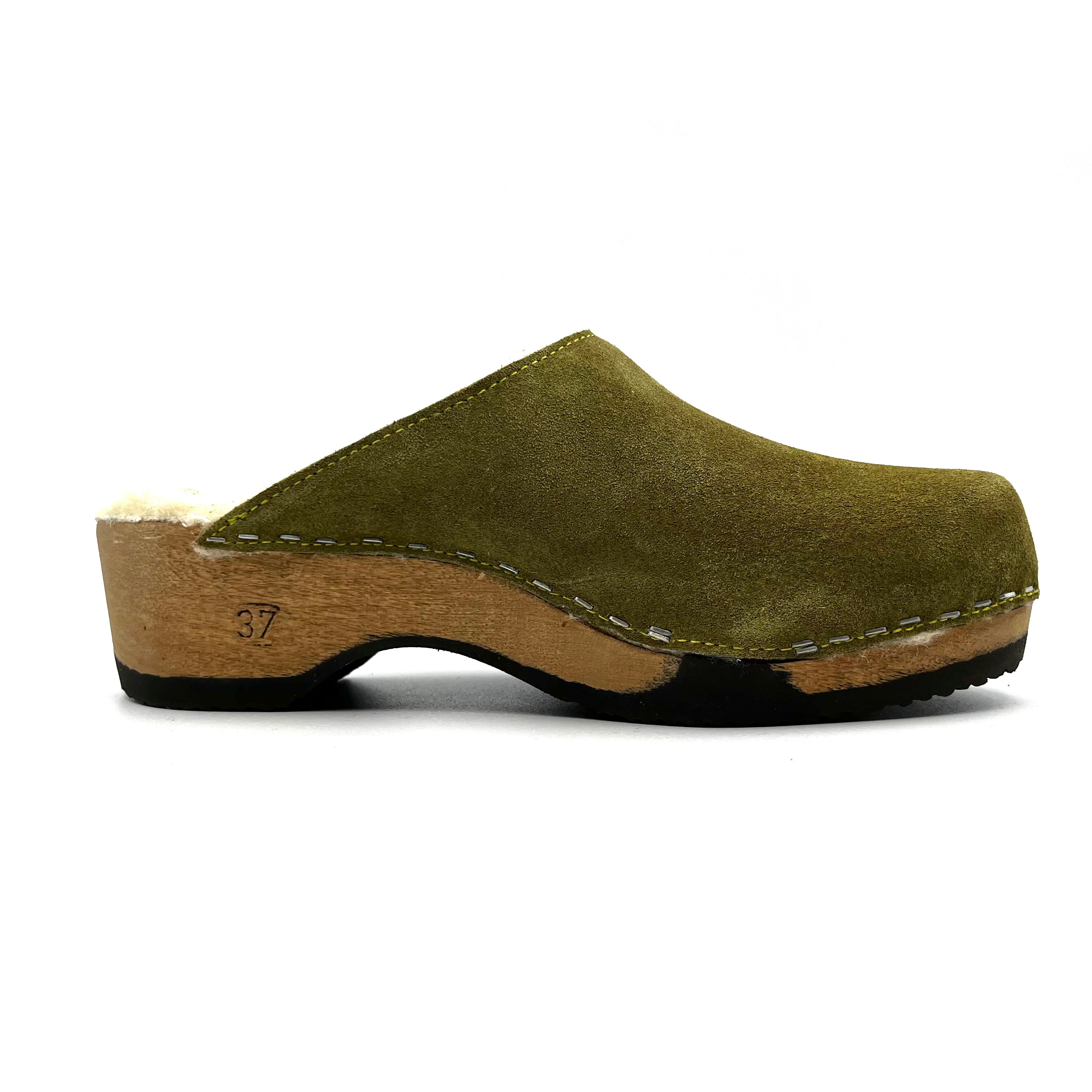 STUDIO SALE | Moss Green Shearling EU38/US8