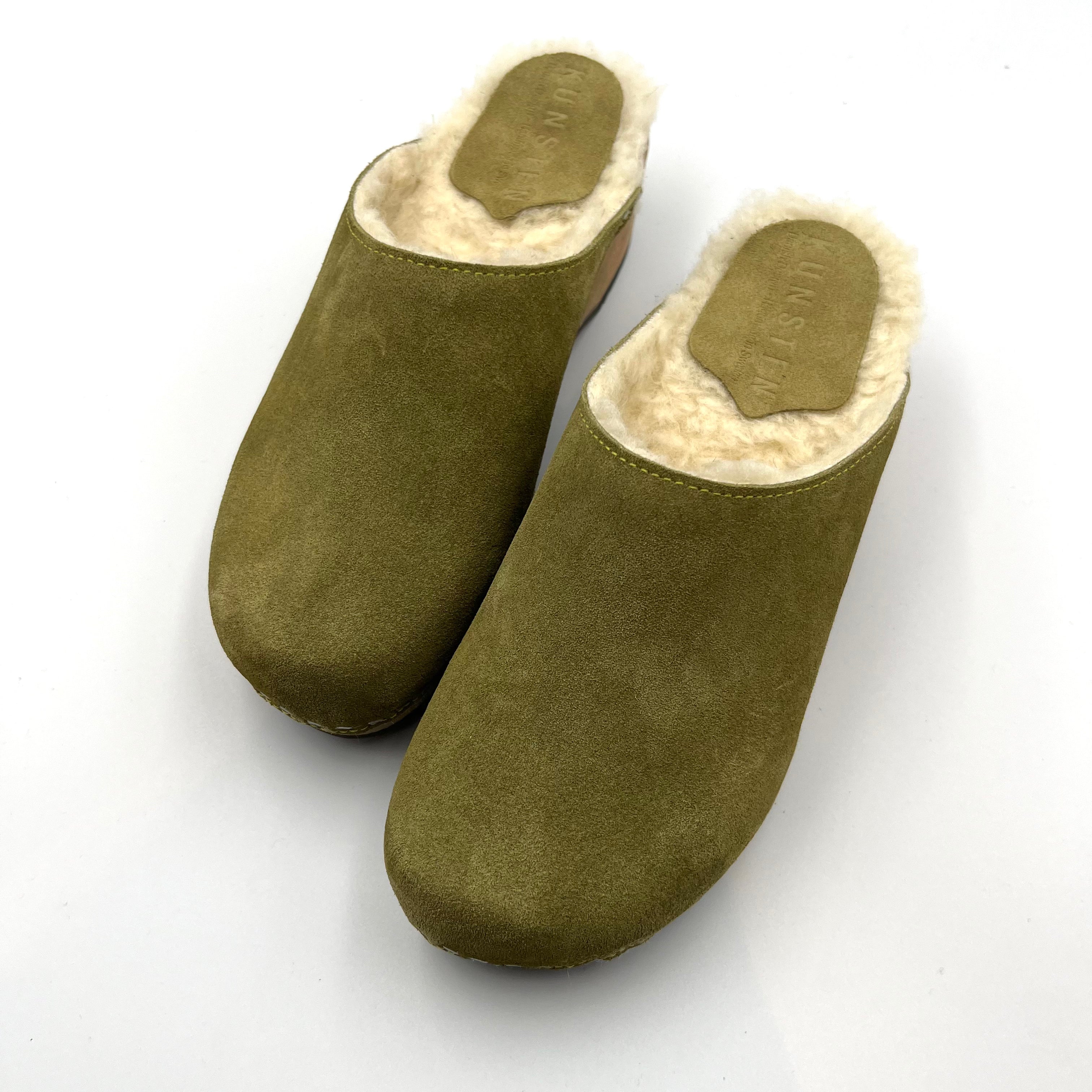 STUDIO SALE | Moss Green Shearling EU38/US8