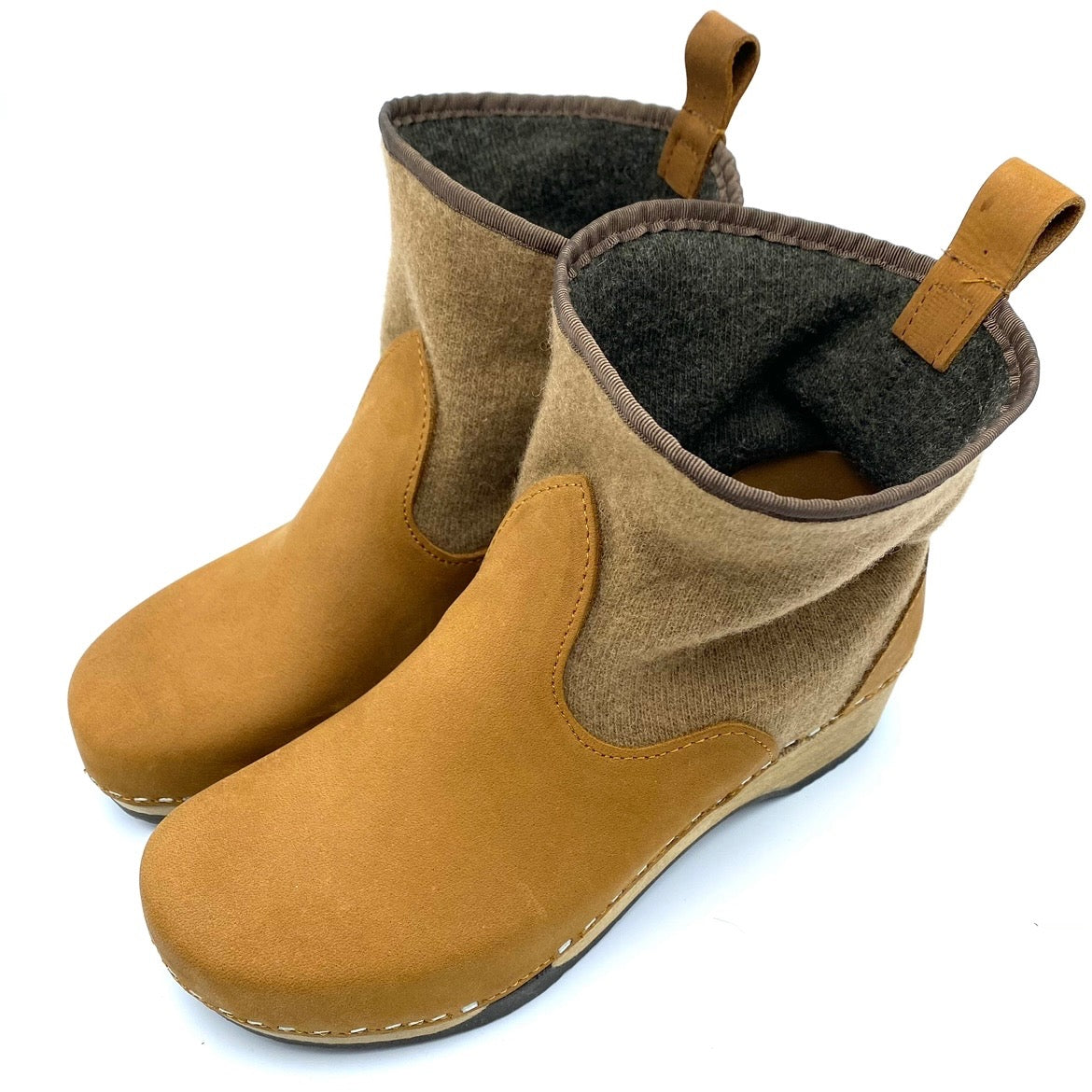 Holly | Camel / Olive Pure Virgin Wool
