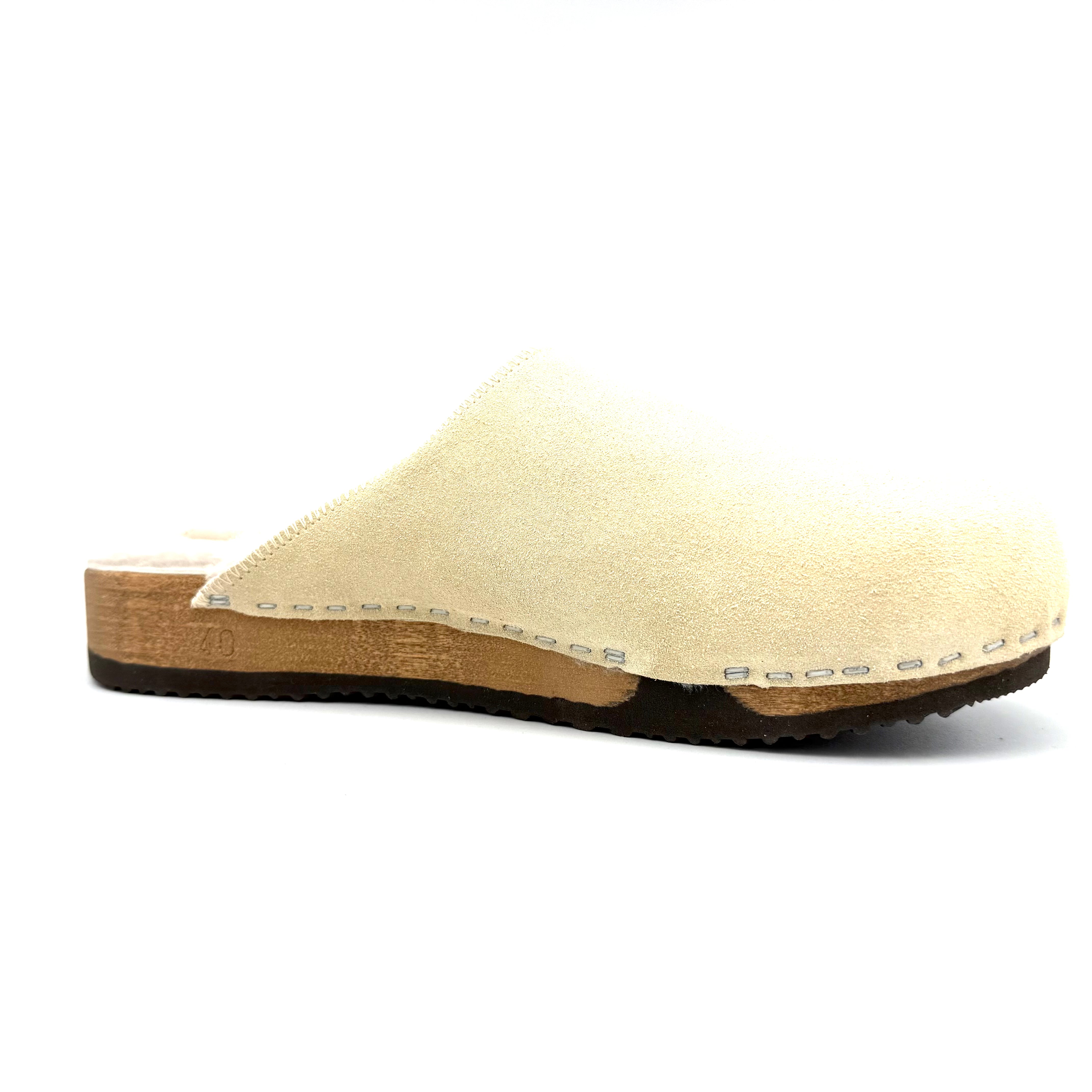 Ella I Beige Suede x Pure Lambswool