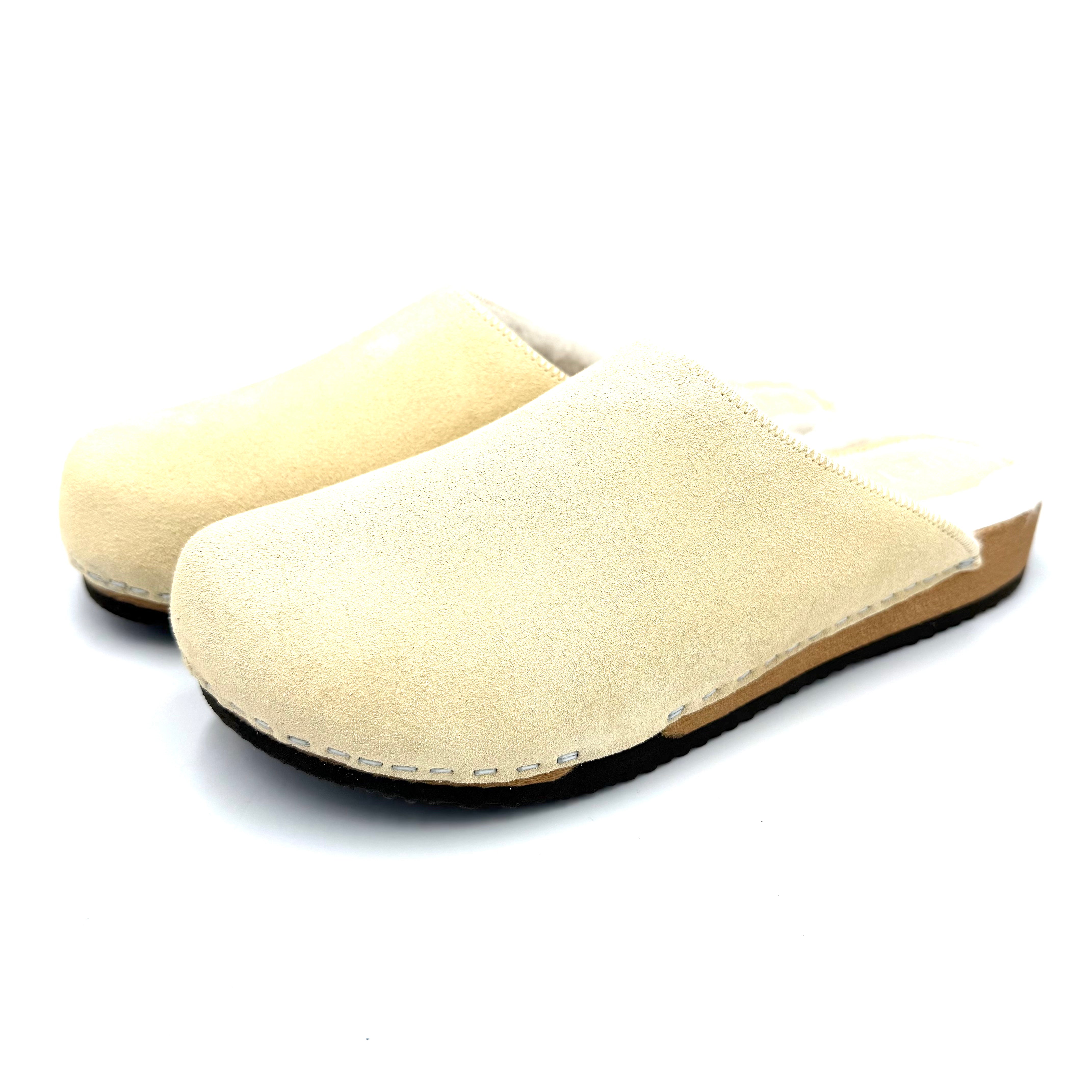 Ella I Beige Suede x Pure Lambswool