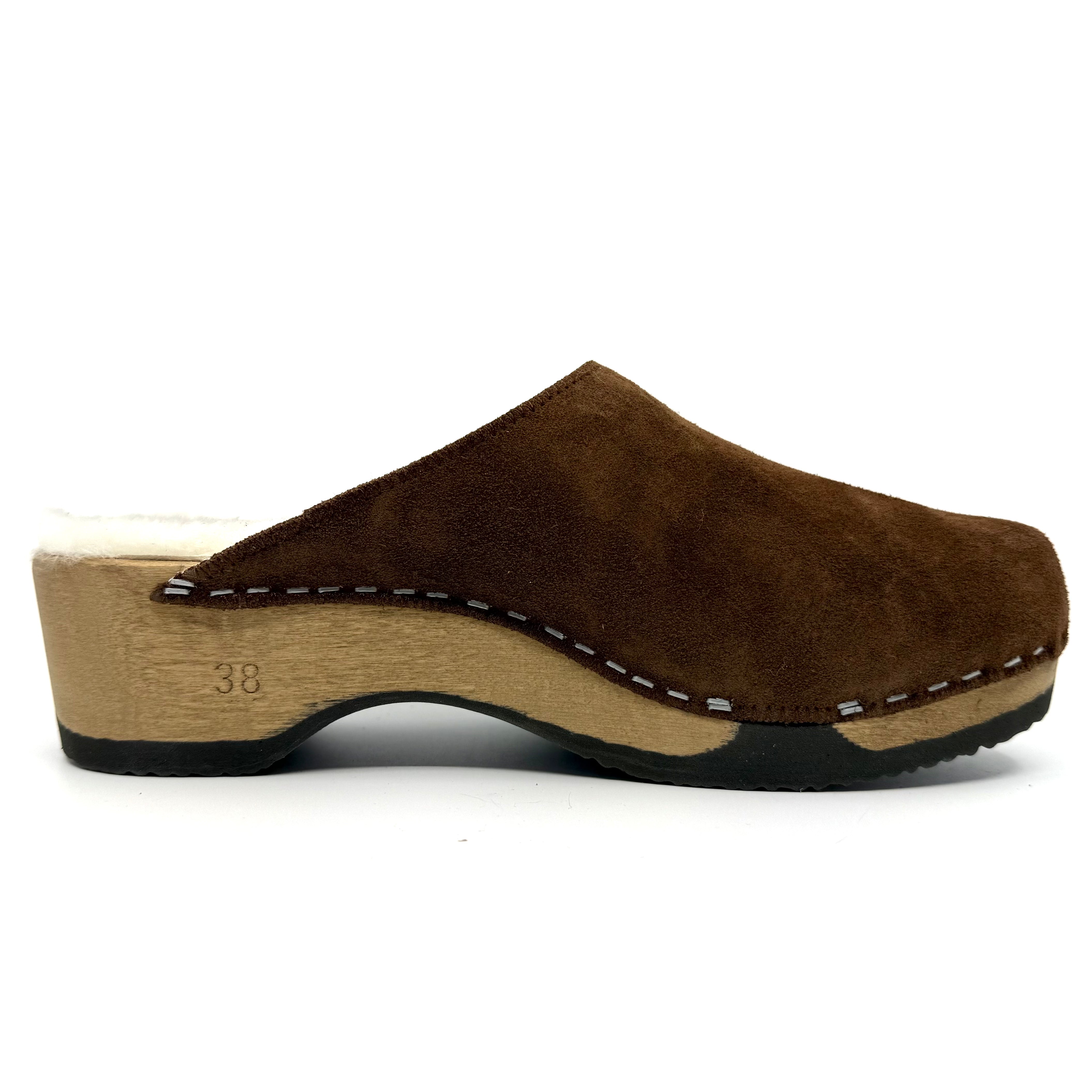 Embla I Chocolate Suede x Lambswool Shearling