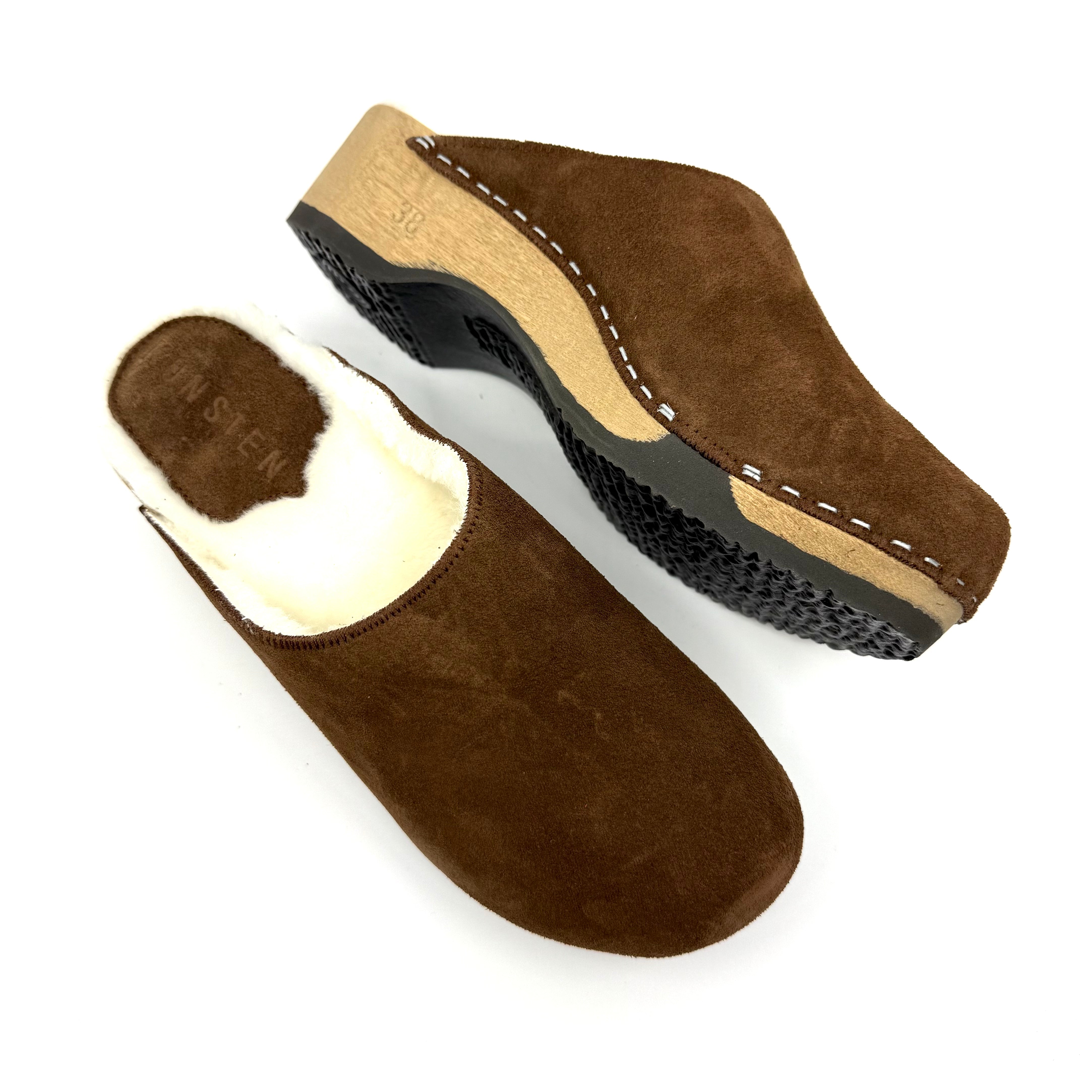 Embla I Chocolate Suede x Lambswool Shearling