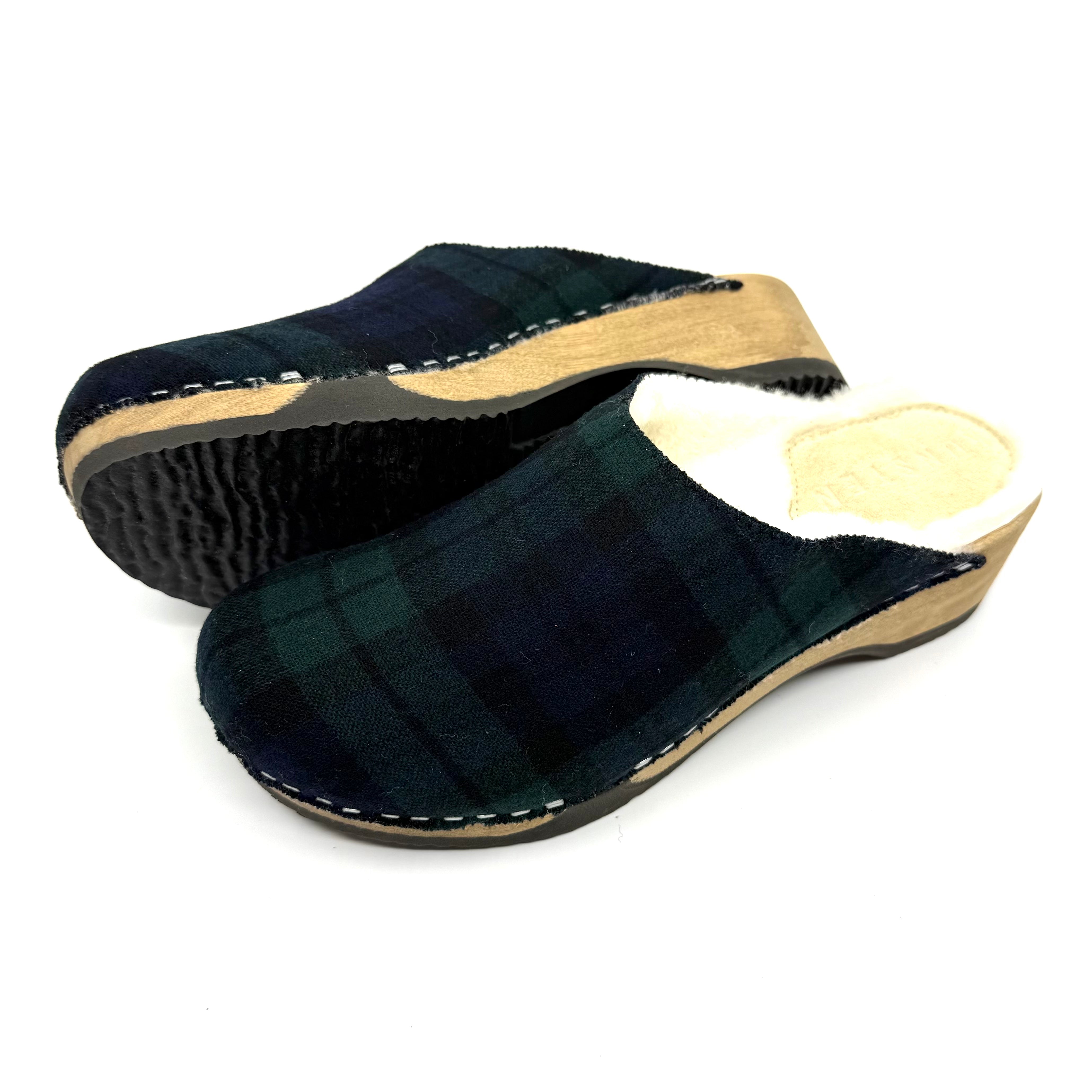 Embla I Black Watch Tartan x Lambswool Shearling