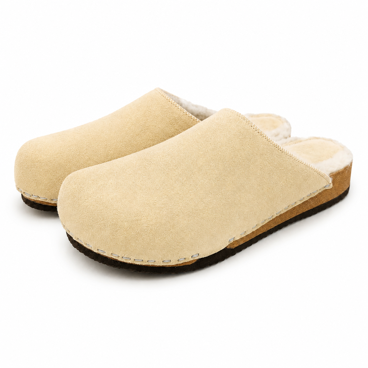 Ella | Beige Suede x Pure Lambswool